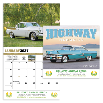 Highway Memories Appointment Wall Calendar - Stapled